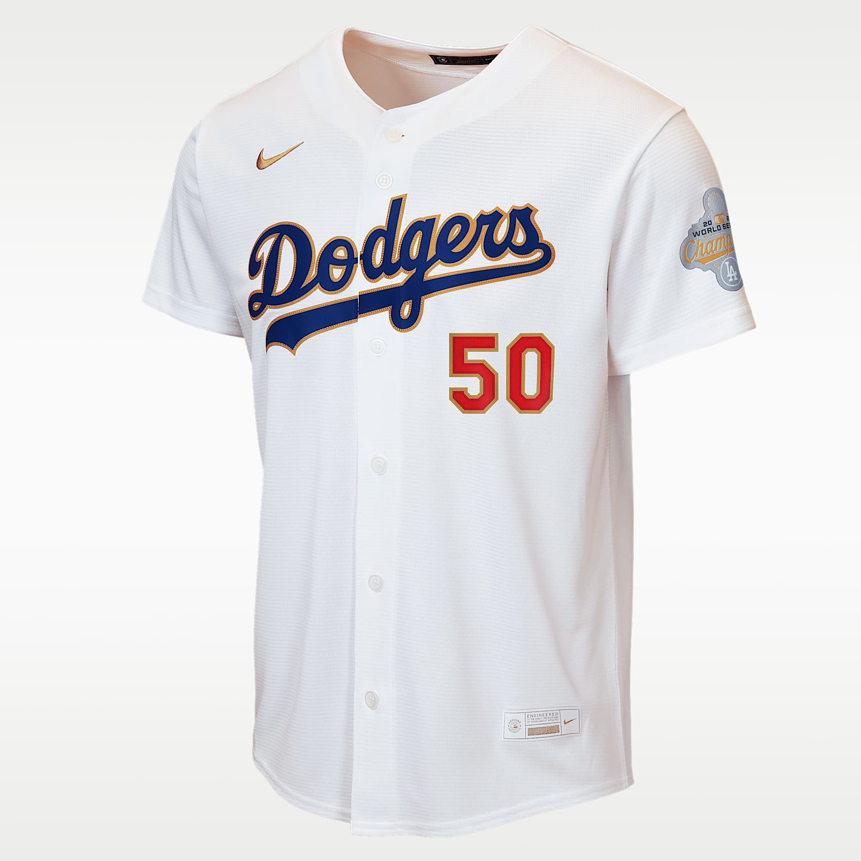 Mookie Betts Los Angeles Dodgers 2025 World Series Champions Gold